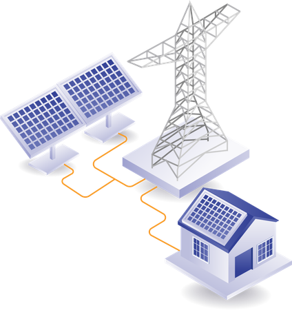 A energia solar é utilizada nas tarefas domésticas  Ilustração