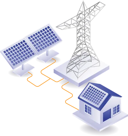 A energia solar é utilizada nas tarefas domésticas  Ilustração