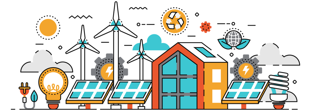 Energía solar  Ilustración
