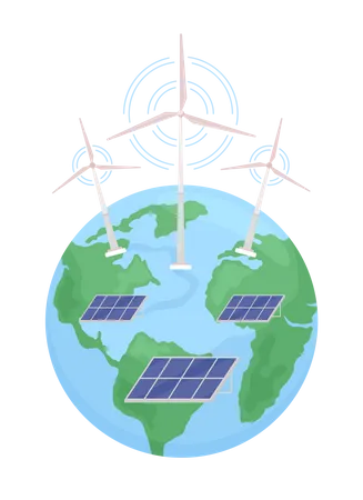 Energía sostenible  Ilustración