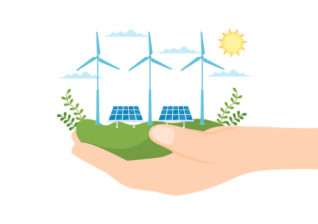 Energía sostenible  Ilustración