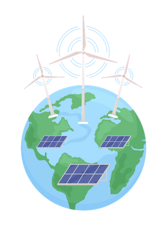 Energía sostenible  Ilustración