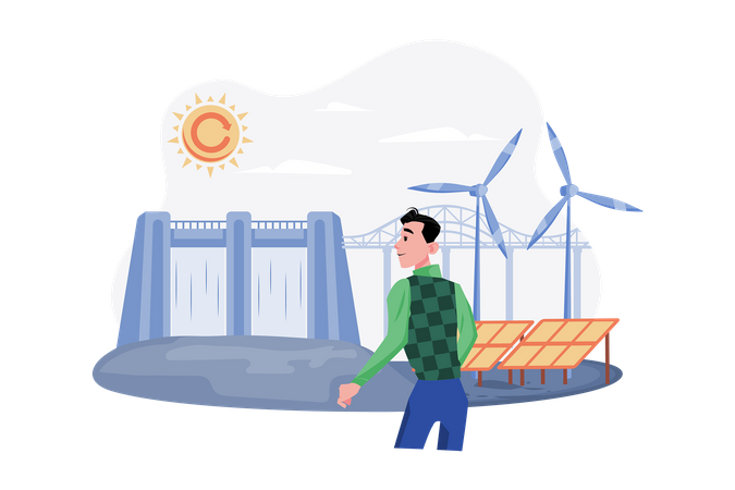 Energia Sustentável  Ilustração