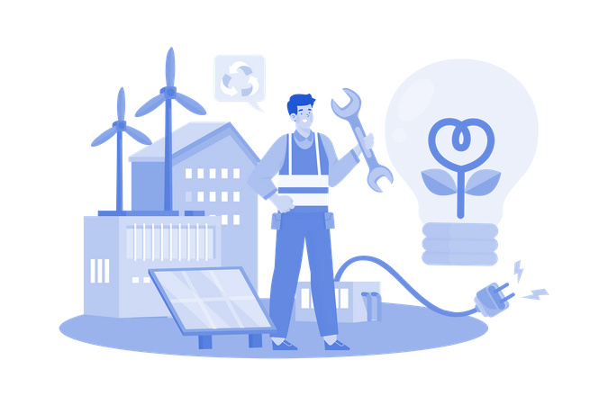 L'énergie durable  Illustration