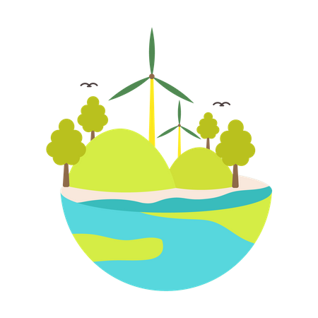 L'énergie éolienne  Illustration