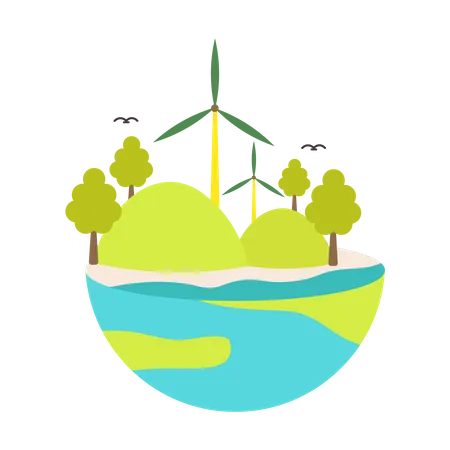 L'énergie éolienne  Illustration