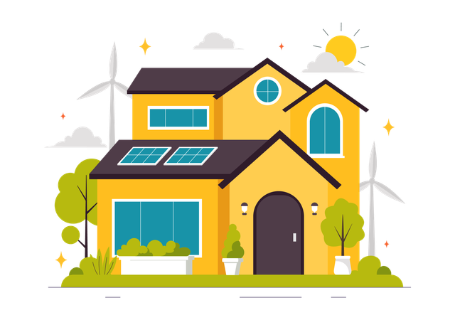 Energieeffizienz zu Hause  Illustration