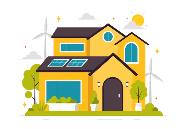 Energieeffizienz zu Hause  Illustration