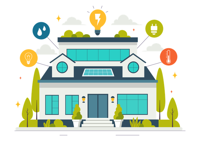 Energieeffizienz zu Hause  Illustration