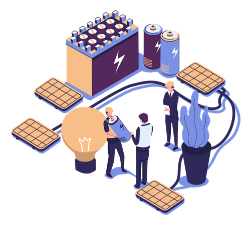 Energiespeicher  Illustration