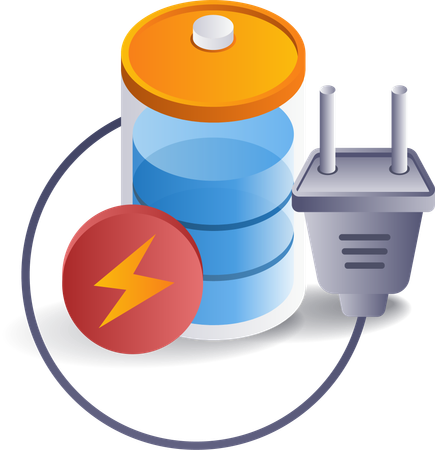 Energy Battery charging  Illustration