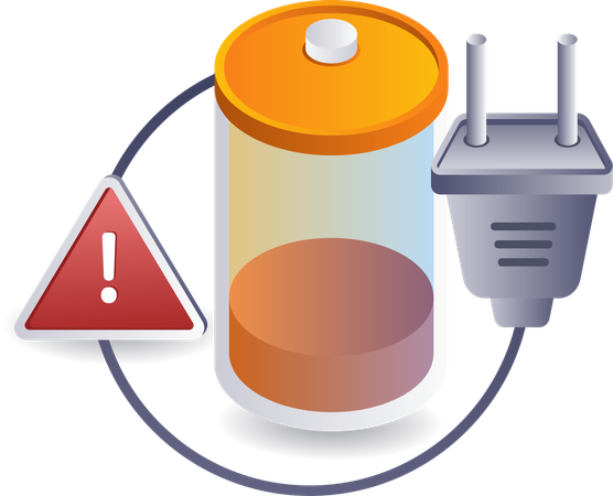 Energy battery warning technology results  Illustration