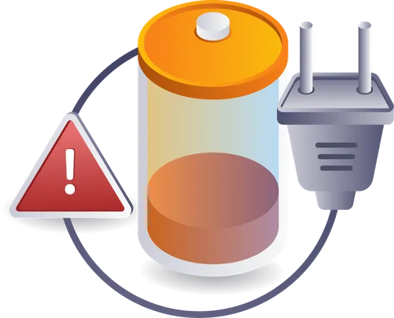 Energy battery warning technology results  Illustration