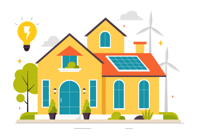 Energy Efficiency at Home  Illustration