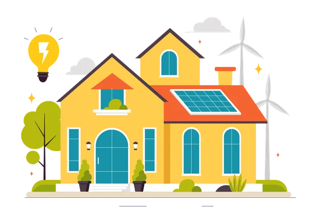 Energy Efficiency at Home  Illustration