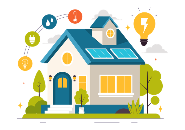 Energy Efficiency at Home  Illustration