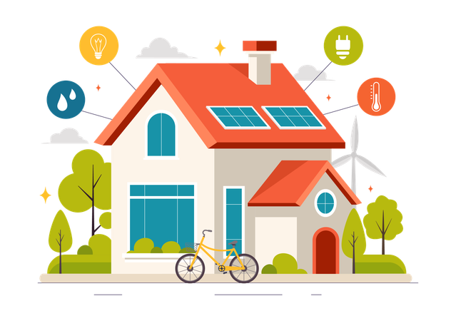 Energy Efficiency at Home  Illustration