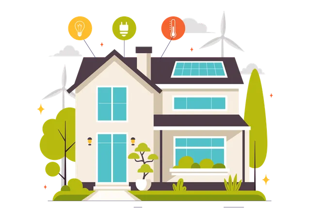 Energy Efficiency at Home  Illustration