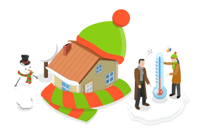 Energy Efficient House  Illustration