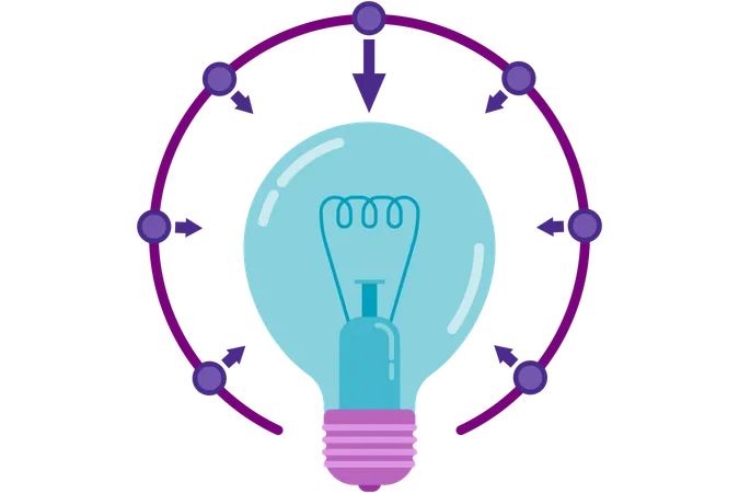 Energy flow idea core  Illustration