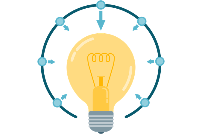 Energy flow idea core  Illustration