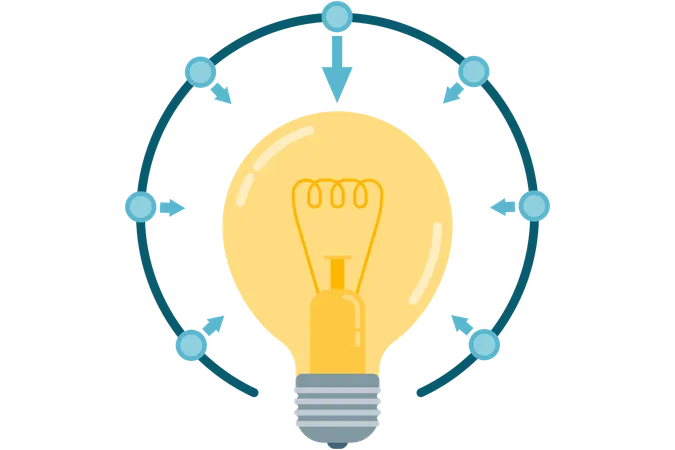 Energy flow idea core  Illustration