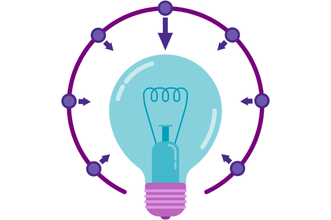 Energy flow idea core  Illustration