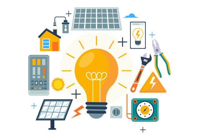 Energy Maintenance Service  Illustration