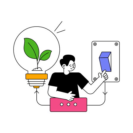 Energy saving  Illustration