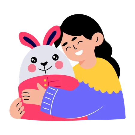 Peluche câlin enfant reçue dans le colis  Illustration