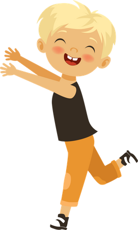 Enfant jouant dans le parc  Illustration