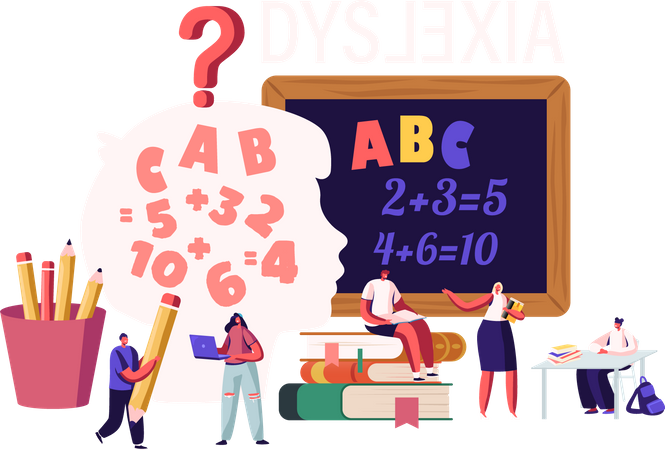Étude sur les enfants atteints de dyslexie dans une école spéciale  Illustration
