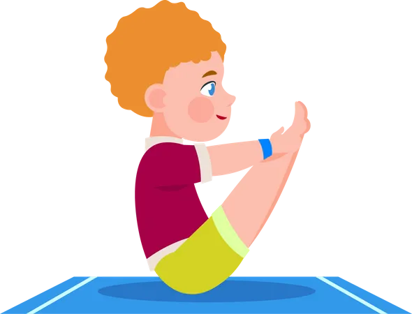 Enfants dans des poses de yoga  Illustration