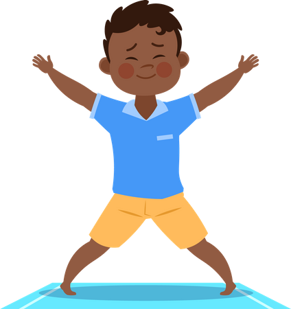 Enfants faisant du yoga  Illustration