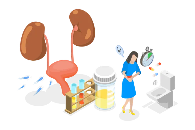 Enfermedad de la vejiga urinaria  Ilustración