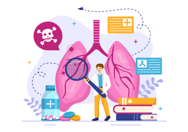 Enfermedad respiratoria  Ilustración