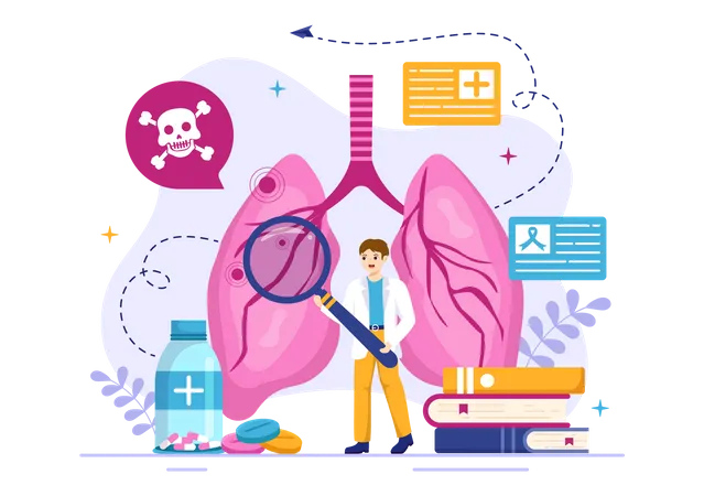 Enfermedad respiratoria  Ilustración