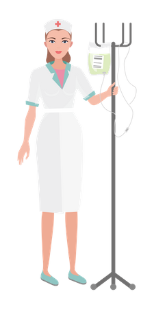 Enfermeira hospitalar  Ilustração