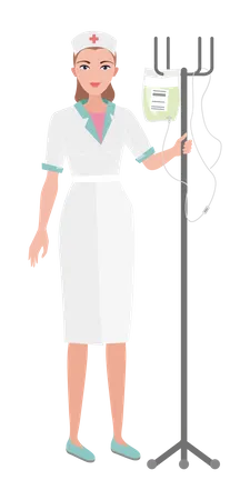 Enfermeira hospitalar  Ilustração