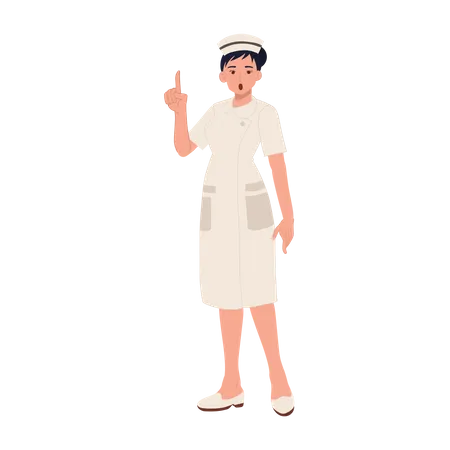 Enfermera dando consejos  Ilustración