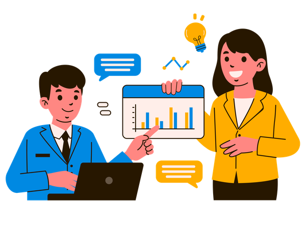 Engaging Business Discussion with Data Insights  일러스트레이션