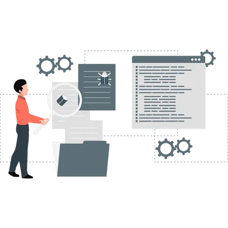 Engenheiro desenvolve programação para proteção contra vírus de computador  Ilustração