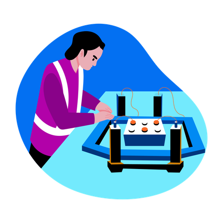 Engineer developing  Illustration