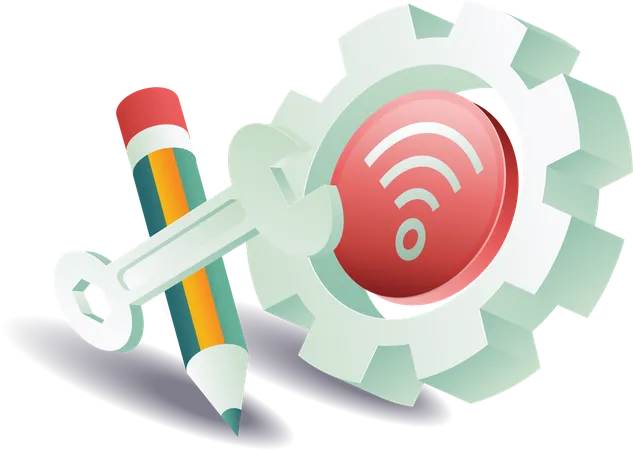 Engineering signal network repair symbol  Illustration