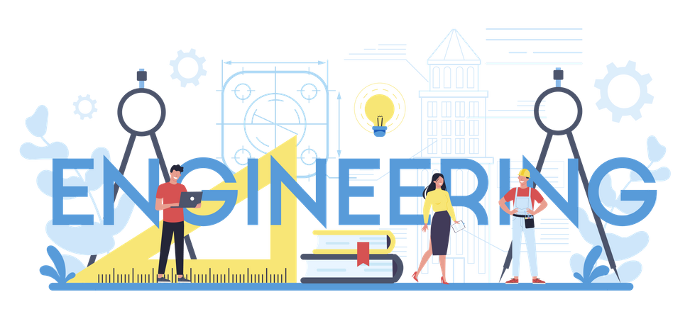 Engineering students  Illustration