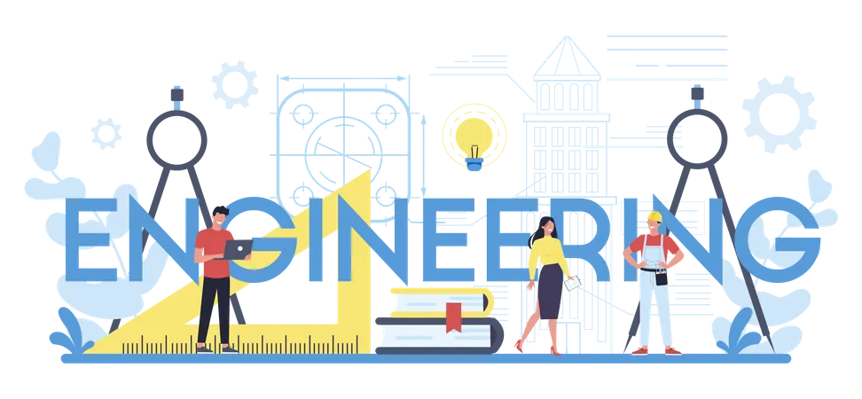 Engineering students  Illustration