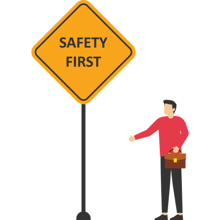 Engineers put the word safety first  イラスト