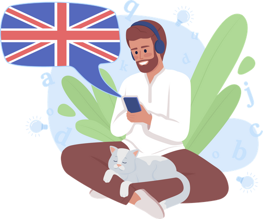 Englischer Sprachkurs  Illustration