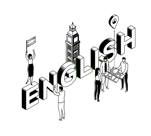 English language  Illustration