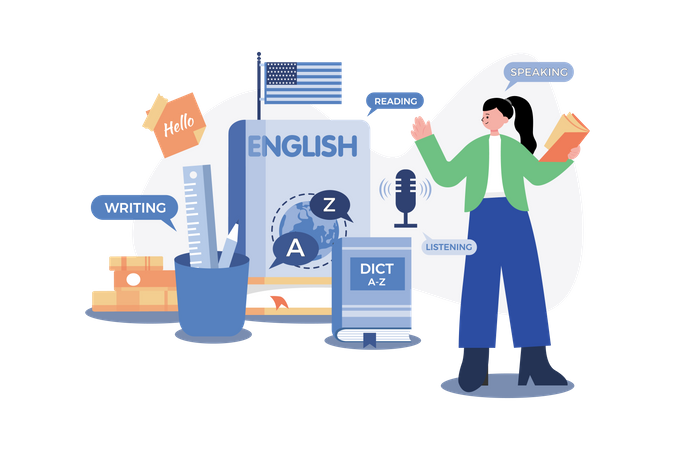 English Lesson  일러스트레이션